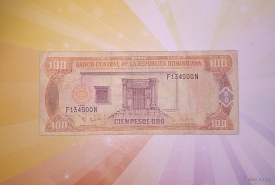 Доминикана 100 песо 1998г