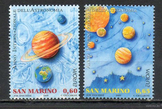 Европа Астрономия Сан-Марино 2009 год серия из 2-х марок