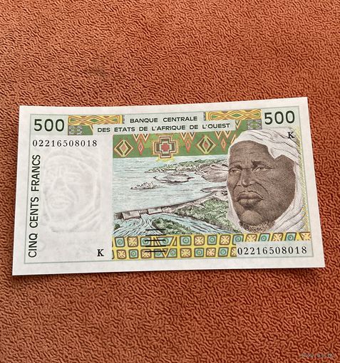 Распродажа! Западная Африка , Сенегал  500 франков 2002 г.