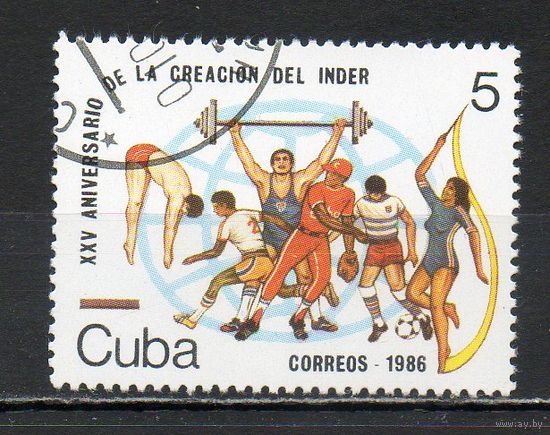 25 лет национальному спорту Куба 1986 год серия из 1 марки