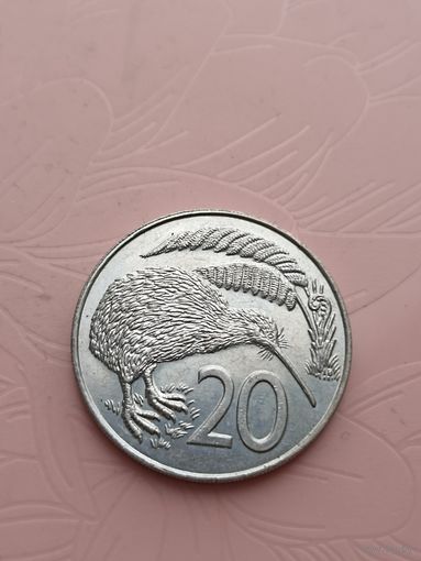 Новая Зеландия 20.центов  1988г(9)