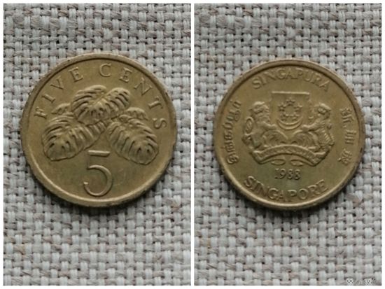 Сингапур 5 центов 1988