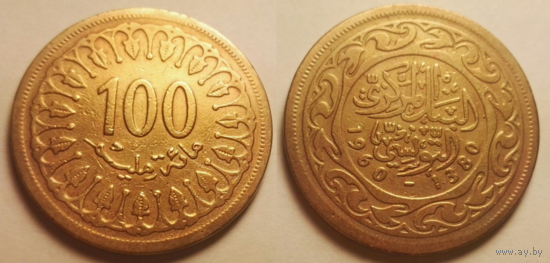 100 миллим. 1960. Тунис