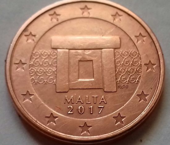 1 евроцент, Мальта 2017 г.