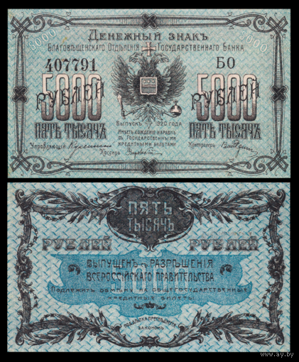 [КОПИЯ] Благовещенск 5000 рублей 1920г.