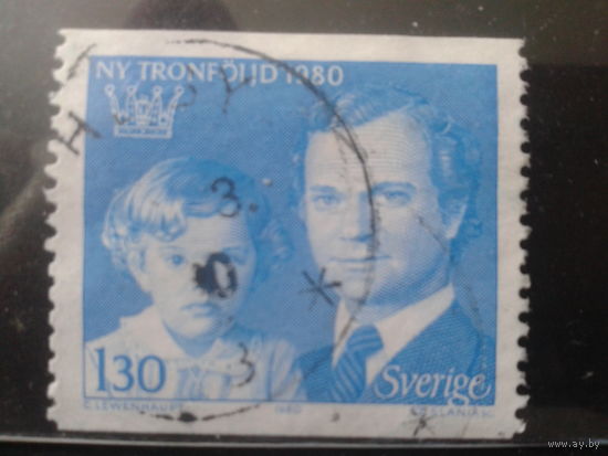 Швеция 1980 Король Карл 16 Густав и кронпринцесса Виктория, 4 года