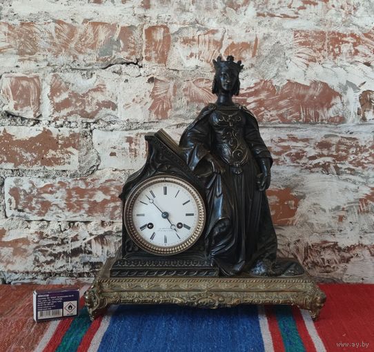 Часы каминные  " Королева " , бронза 1878