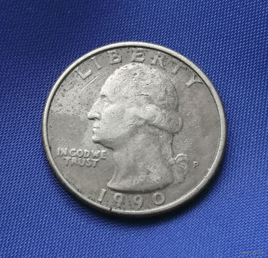 25 центов 1990 P США #01
