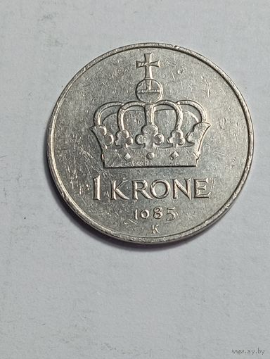 Норвегия 1 крона 1985 года