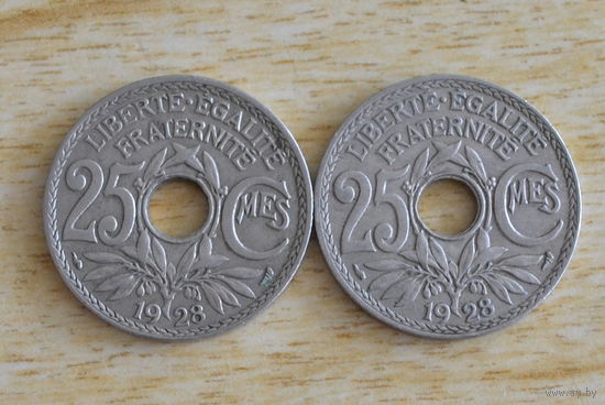 Франция 25 сантимов 1928