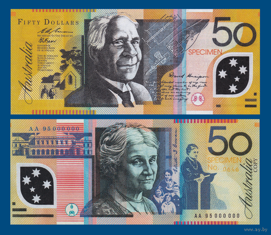 [КОПИЯ] Австралия 50 долларов 1995-96г.г. (Образец)