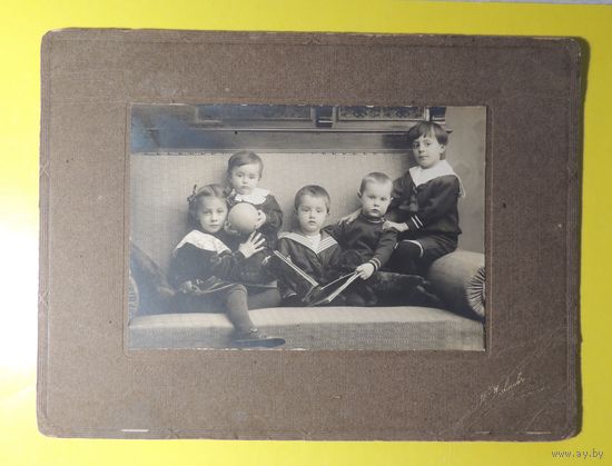 Фото кабинет-портрет "Дети", Москва, 1914 г., 15*10 см без паспарту
