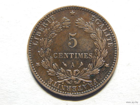 Франция 5 сантимов 1897г.