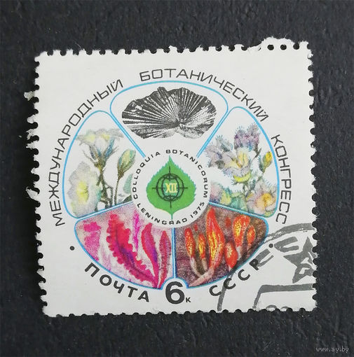 СССР 1975 г. 12 Международный ботанический конгресс, полная серия из 1 марки #0264-Л1P16