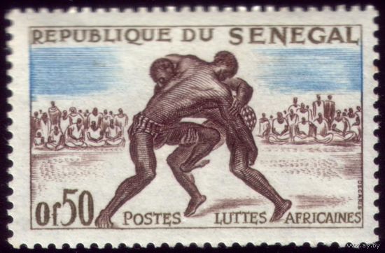 1 марка 1961 год Сенегал Борьба 245