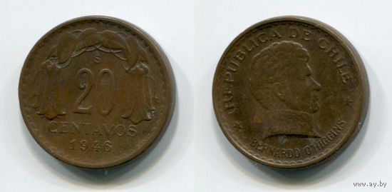 Чили. 20 центавос (1946)
