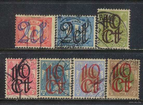 Нидерланды 1923 Номинал Надп Стандарт Полная #116-22
