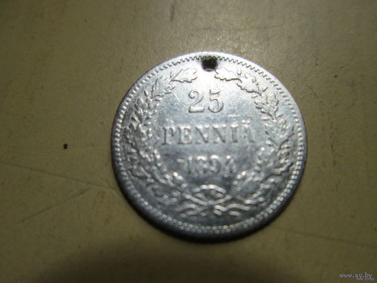 25 пенни 1894 г., L  серебро