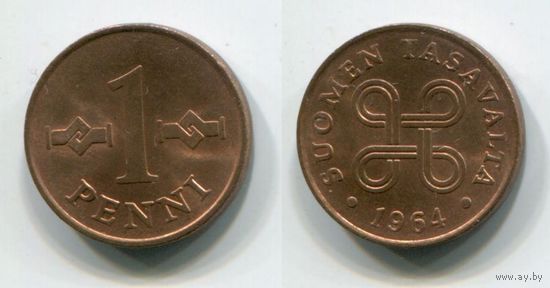 Финляндия. 1 пенни (1964, aUNC)
