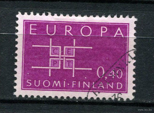 Финляндия - 1963 - Европа (C.E.P.T.) - Квадрат - [Mi. 576] - полная серия - 1 марка. Гашеная.  (Лот 218AM)
