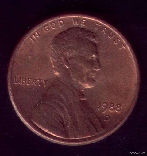1 цент 1988 год D США