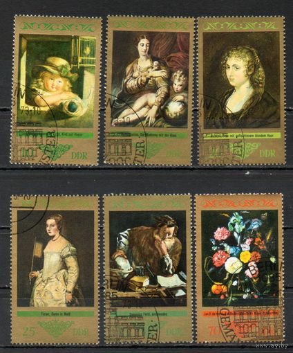 Живопись XVI-XVIII вв ГДР 1973 год серия из 6 марок
