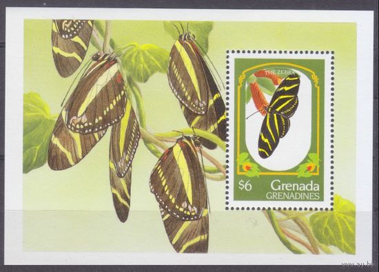 1993 Гренада Гренадины 1692/B269 Бабочки 5,50 евро