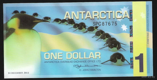 Антарктика - 1 доллар - 2011 - 100 лет открытия Южного Полюса - UNC