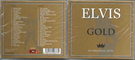 ELVIS PRESLEY - Gold - 50 Original Hits (2CD ENGLAND) НОВЫЙ ЗАПЕЧАТАН