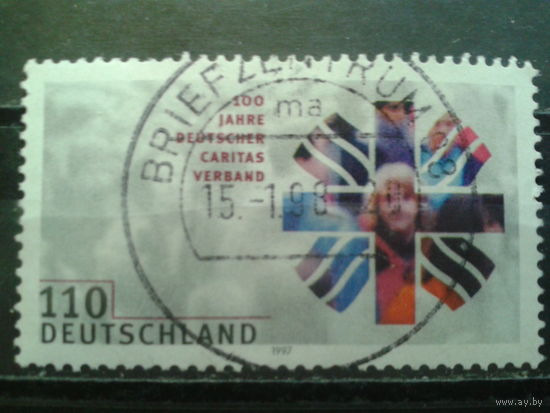 Германия 1997 эмблема ассоциации Каритас Михель-1,0 евро гаш.