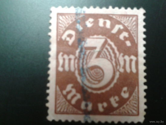 Германия 1921 служебная марка