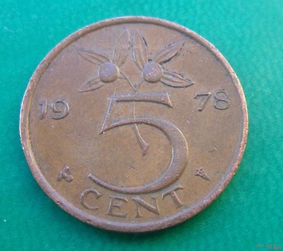 5 центов Нидерланды 1978 г.в.