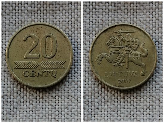 Литва 20 центов 2007