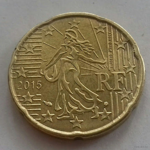 20 евроцентов, Франция 2015 г., АU