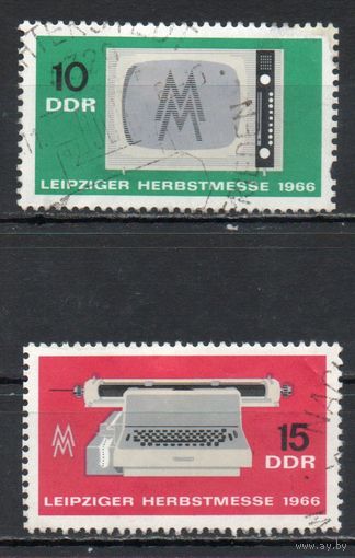 Лейпцигская осенняя ярмарка ГДР 1966 год серия из 2-х марок