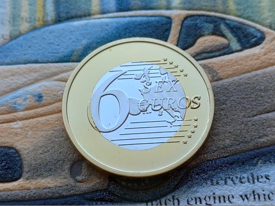 Монетовидный жетон 6 (Sex) Euros (евро). #11