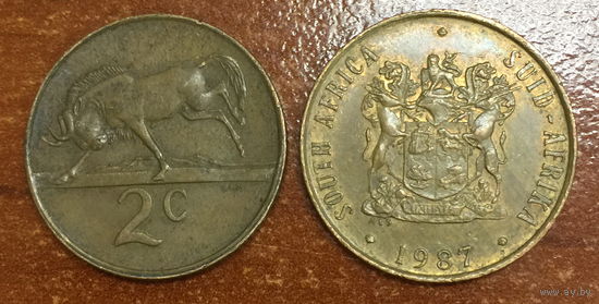 ЮАР (Южная Африка), 2 цента 1987