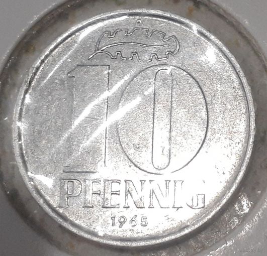 Германия - ГДР 10 пфеннигов, 1965