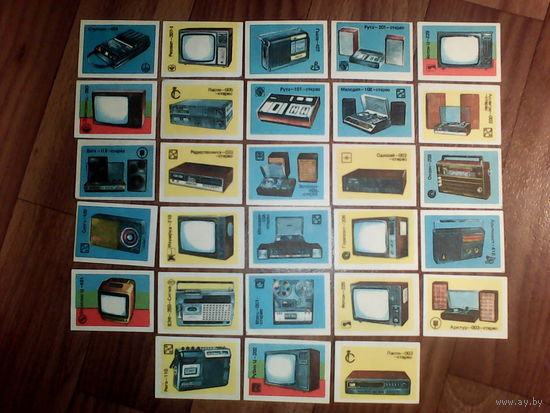 Спичечные этикетки.Сувенирный набор. Советская радиоаппаратура.1983 год