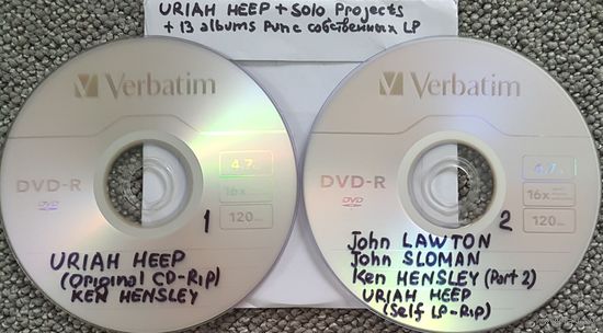 DVD MP3 дискография - URIAH HEEP, Ken HENSLEY, John LAWTON, John SLOMAN - 2 DVD
