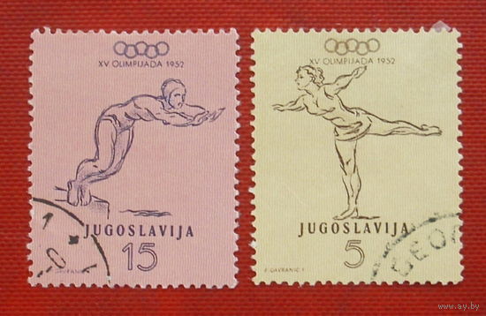 Югославия. Спорт. ( 2 марки ) 1952 года. 8-4.