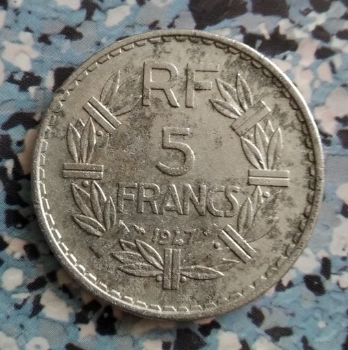 5 франков 1947 года Франция. Четвертая Республика.