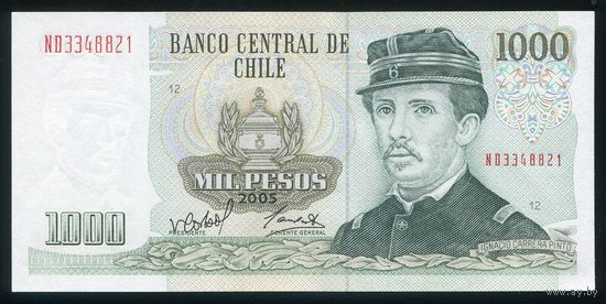 Чили 1000 песо 2005 г. P 154f(13) UNC