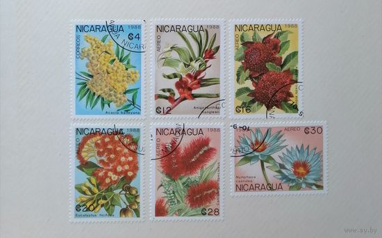 Никарагуа 1988 /Флора / Цветы /  6 марок из серии