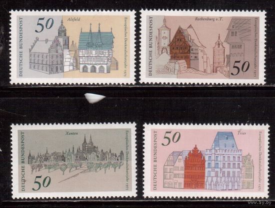 Германия(ФРГ)-1975,(Мих.860-863), **, Города, Архитектура