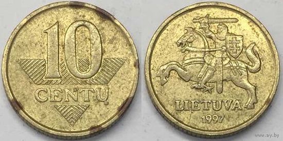 10 центов Литва 1997