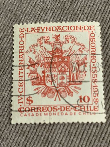 Чили 1958. IV centenario de la fundacion de Osorno 1558-1958