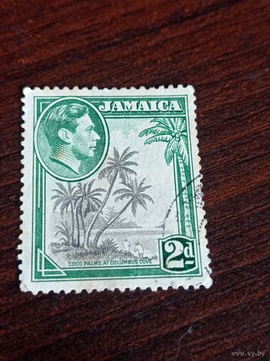 Британская Ямайка. Кокосовое пальмы в бухте Колумба. 1938