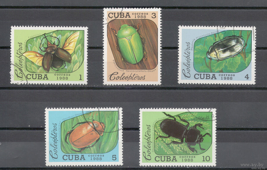 Куба.1988. Насекомые-жуки Фауна