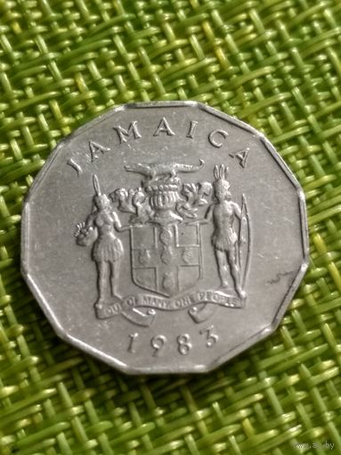 Ямайка 1 цент 1983 г Фрукт Аки Ф.А.О. ( нечастая по году )